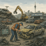 Car wreckers near Wiri Station Road, Wiri, Auckland 2104