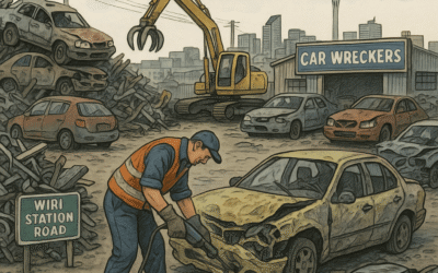 Car wreckers near Wiri Station Road, Wiri, Auckland 2104